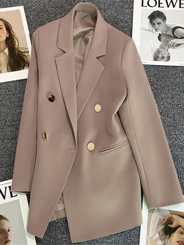 Cross-border Popular Small Suit Commuter plus size Metal Buckle Suit Women Jacket Amazon Women Loose Casual Jacket