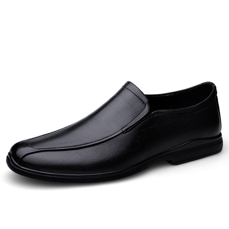 2023 autumn new men's loafers fashionable all-match breathable comfortable wide surface leather shoes for middle-aged work shoes