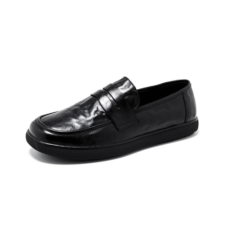 Loafers for Men Summer 2023 New Style British Business Formal Leather Shoes Soft Sole Slip-On Casual Shoes 7982-F