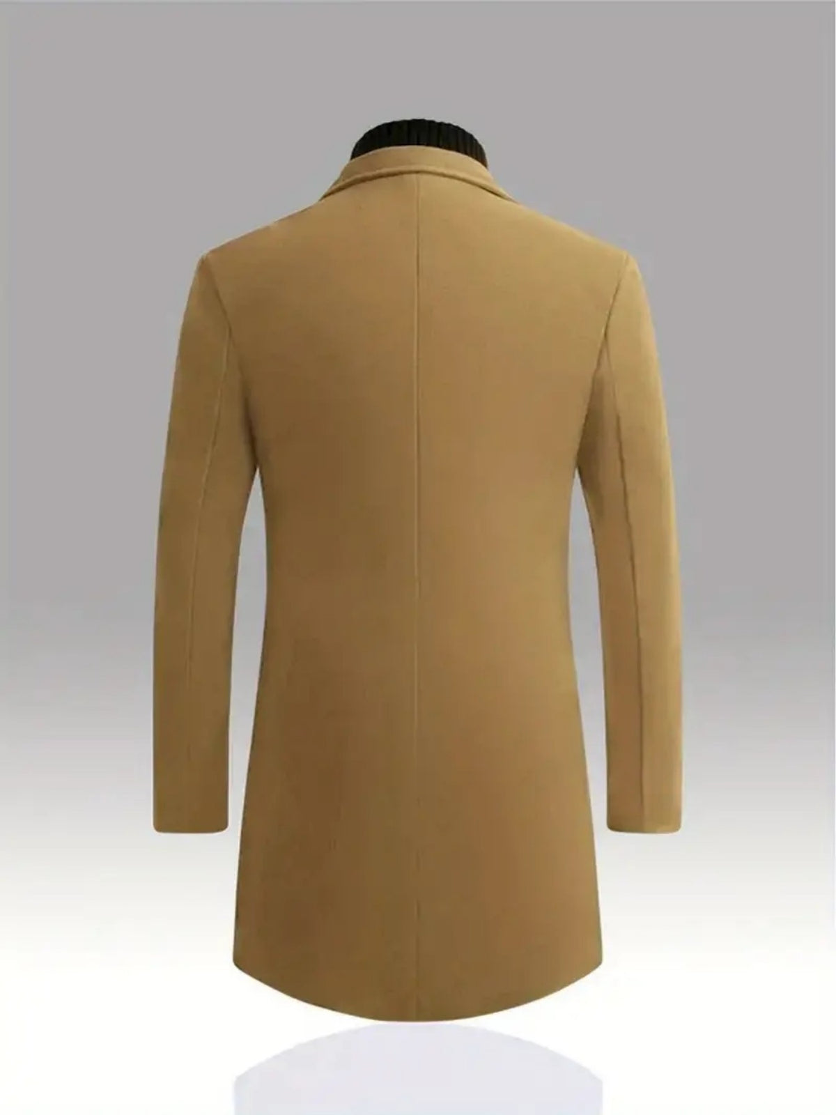 Cross-Border European Sizes Exclusively for European and American Hot-Selling Spring and Autumn Men's Lapel Slim Simple Solid Color Elegant Trench Coat
