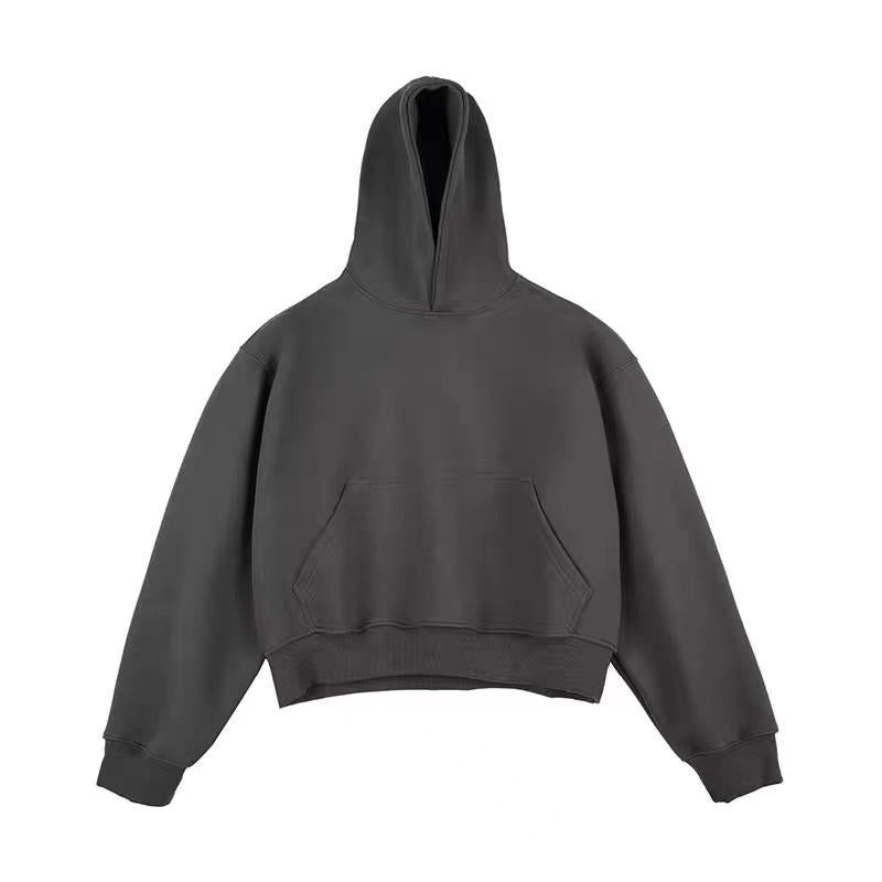 Short Chinese Cotton Composite Silver Fox Velvet Hoodie CLEANFIT Couple's Hoodie Custom Embroidered LOGO