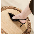 French-Style Exquisite Nude High-Heeled Shoes for girls, 2026 New Model, Patent Leather Pointed Toe Versatile Slip-On Elegant Closed-Toe Shoes