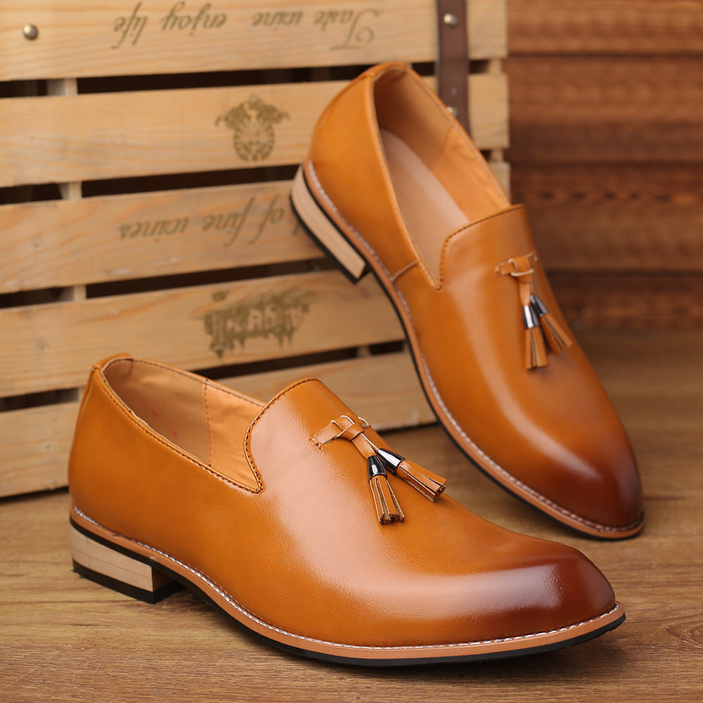 Carefully Selected Men's Casual Large-Size Slip-On Shoes, Fashionable Loafers, Barber's Slip-On Trendy Shoes, Wear-Resistant Foreign Trade Men's Shoes