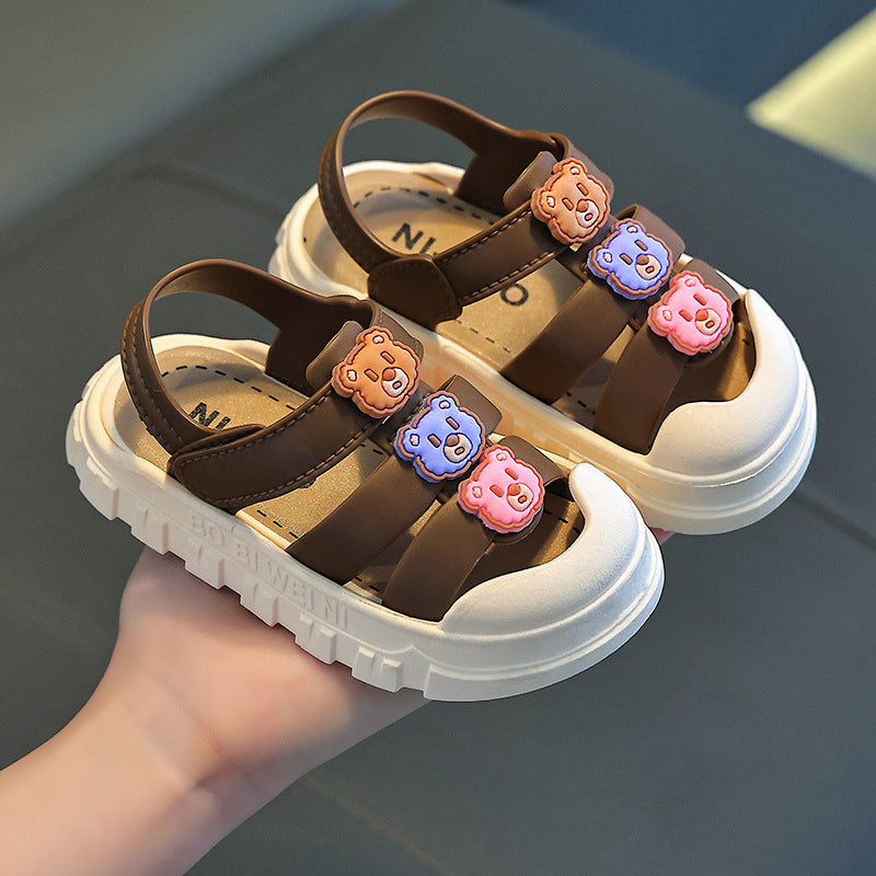 2025 New Children's Sandals Summer Indoor and Outdoor Non-slip Girls' Sandals Soft Sole Boys Zhongda Children's Sandals