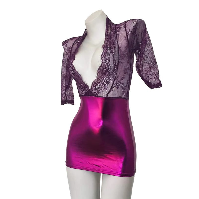 Sexy Pajamas for Women in Spring and Autum Small Breasts Home Clothes Lace High-End Hip Skirt Suspender Nightgown 2025 New Style