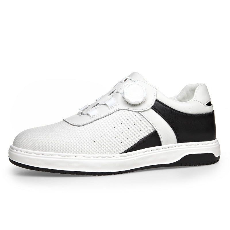New golf men's sneakers leather knob lazy slip-on men's casual shoes breathable lightweight sneaker men's