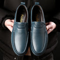 Men's Shoes Summer New Casual Leather Shoes Men's Genuine Leather Top Layer Cowhide Loafers Driving Doudou Shoes Set Feet