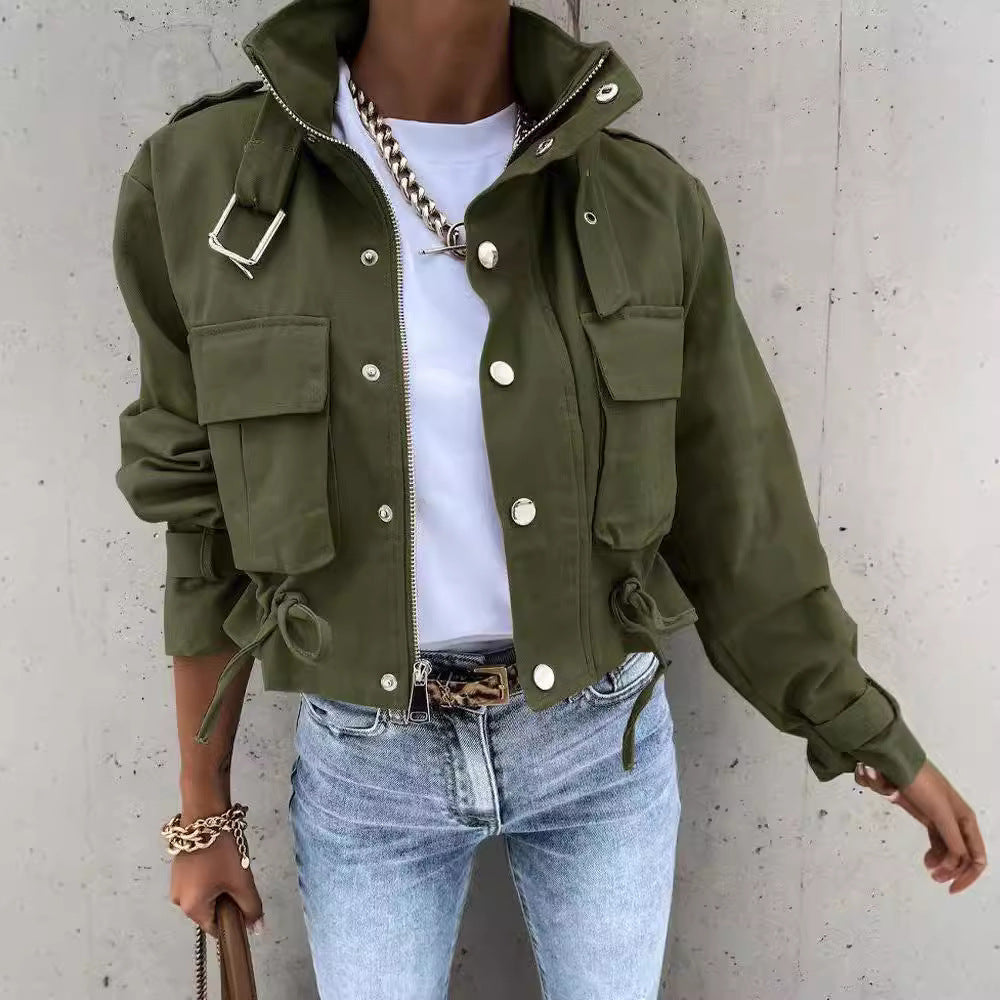 2026 Spring Women's Jacket Amazon Aliexpress New Cross-Border Printed Short Casual Jacket Women's Top