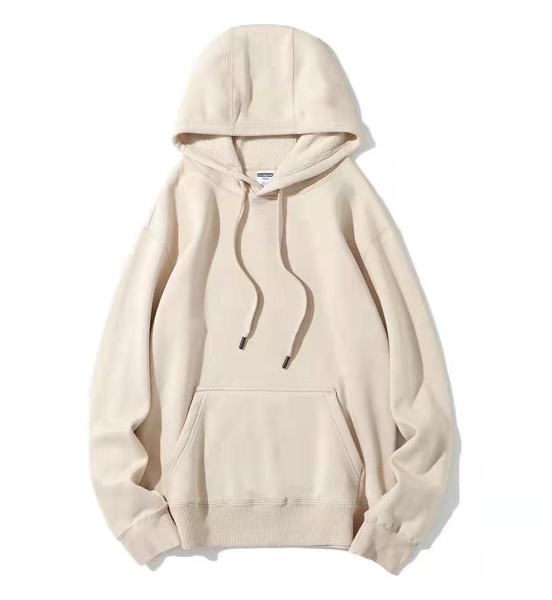450g heavyweight cotton polar fleece dark blue navy blue hooded sweater men's and women's Indigo warm lovers hoodie autumn and winter