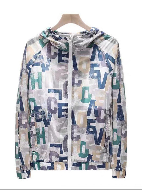 2024 New Printed Sunscreen Clothing Men's Summer Anti-UV Ice Silk Lightweight Breathable Outdoor Quick-drying Fishing Suit