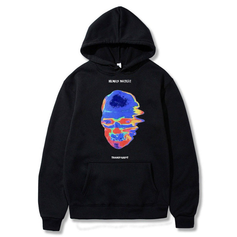 [Cross-border European Code] Skeleton Thermal Imaging Graphic Print Hoodie