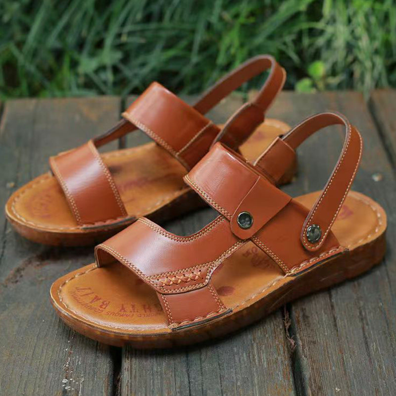Men's Leather Shoes, Summer Sandals, Men's Tbottomon Soles, Men's Sandals, Summer Beach Shoes, Casual Leather Sandals Wholesale