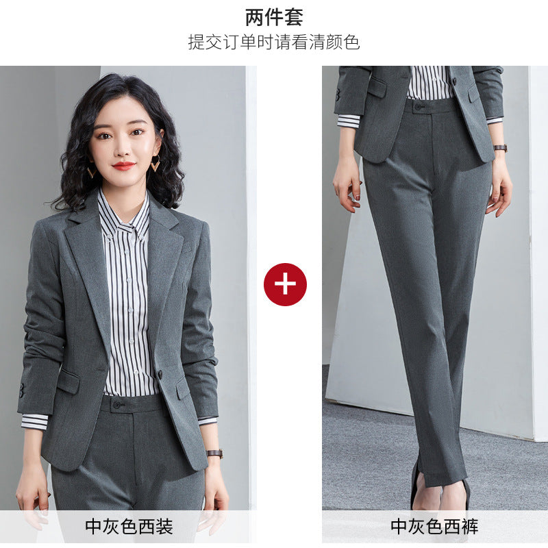 New Business Suit Men's Work Clothes Women's Black High-End Suit Suit Lawyer Teacher Work Professional Formal Wear