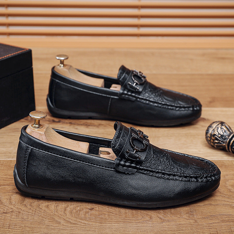 Explosions bean shoes men's 2025 new pedal lazy loafers high-end men's shoes cross-border live a generation of hair