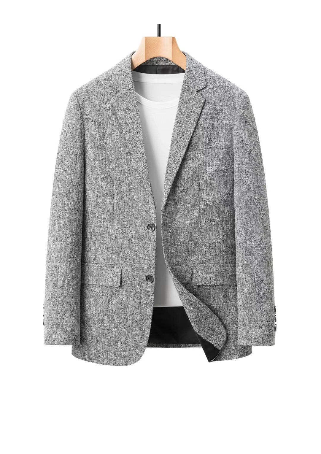 In-Stock Men's Suits for Spring and Autumn, Casual Single-Piece Men's Blazers, Wrinkle-Free Dad Coats, Export Cross-Border