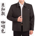 Spring and Autumn Middle-Aged and Elderly Men's Jackets, Dad's Clothing, Elderly Men's Casual Long-Sleeve Coats