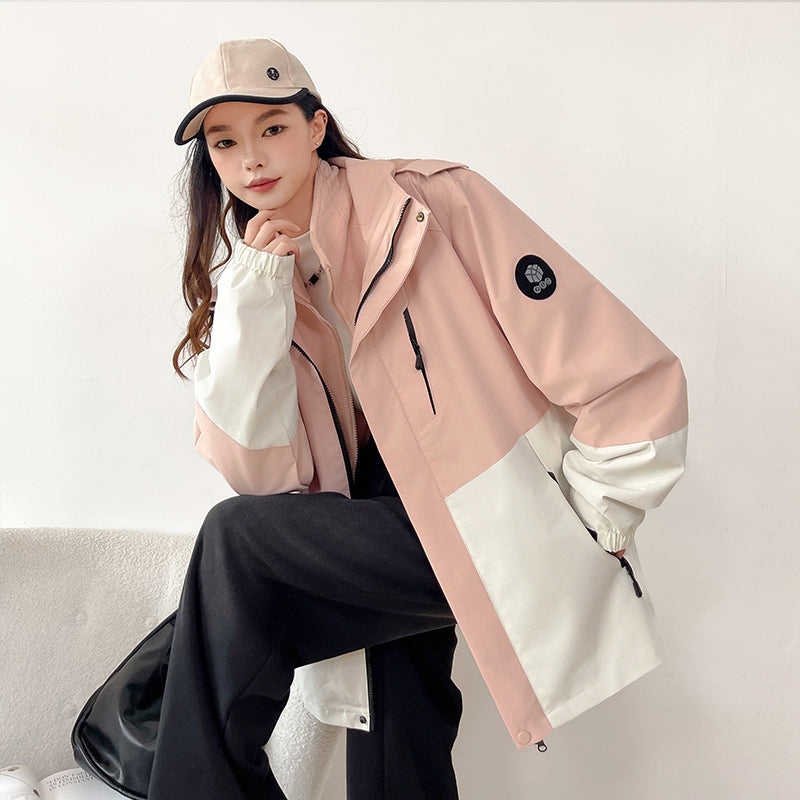 Three-In-One Detachable Autumn and Winter Jacket for Couples, Unisex Windproof and Waterproof Mountaineering Clothing with Fleece Lining