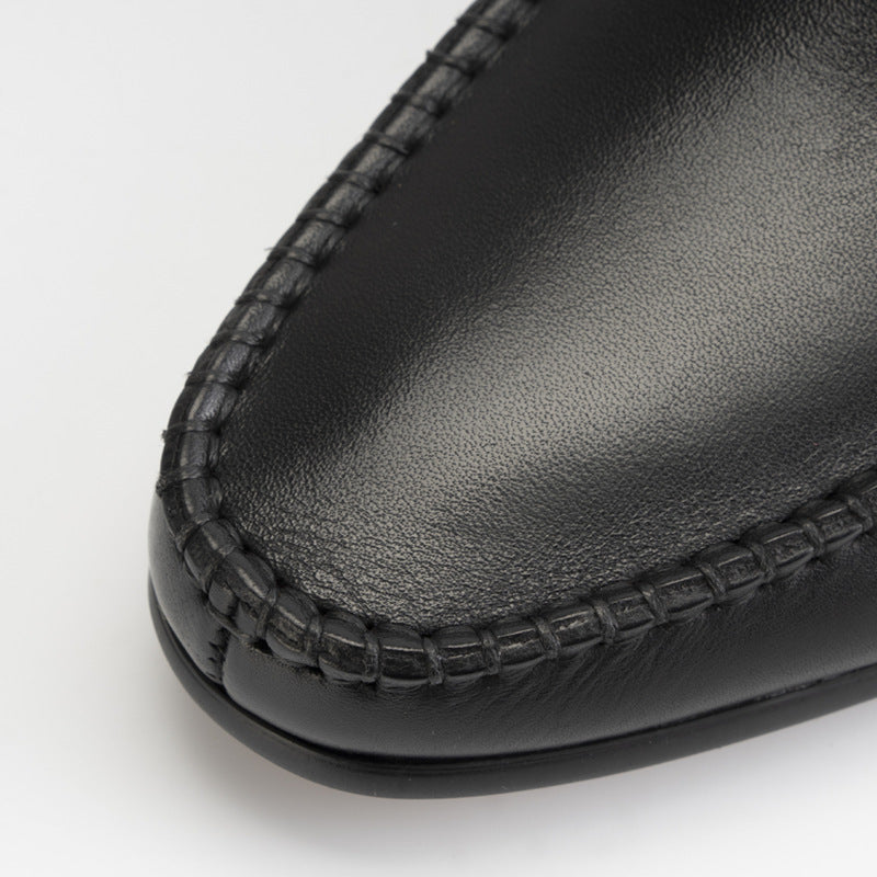 Men's Leather Shoes New Men's Casual Leather Shoes Metal Buckle Loafers Men's Business Genuine Leather Shoes