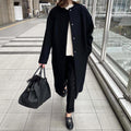 2026 Autumn/Winter New Style Lotte Ins Hot-Selling Loose Slimming Casual Simple Straight-Leg Coat Solid Color Overcoat for Women