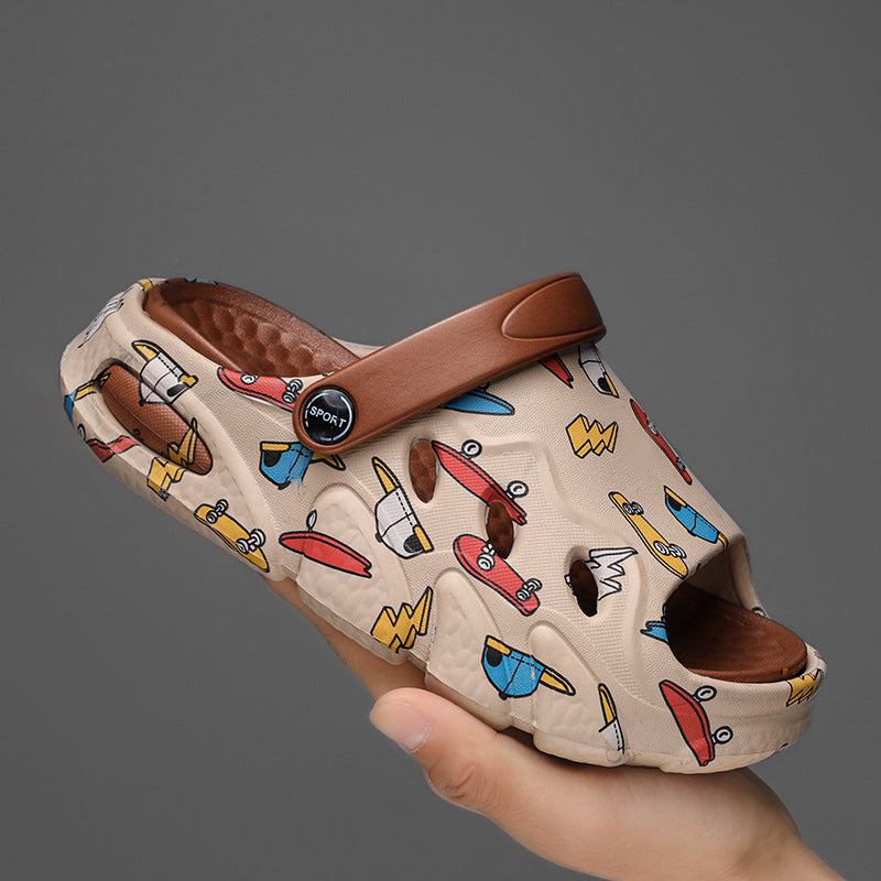 Children's Sandals for Boys and Girls, New Summer Flip-Flops, Soft-Soled Home Hot Style Outer Wear Two-Wear Sandals for Small and Medium-Sized Kidsren and Girls