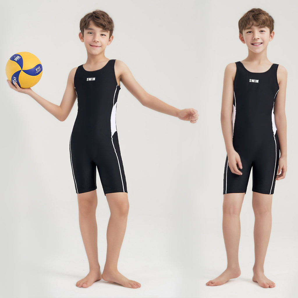 New Professional Training Boys Middle and Big Children Sports Vest conjoined flat corner student swimming professional swimming pool customization