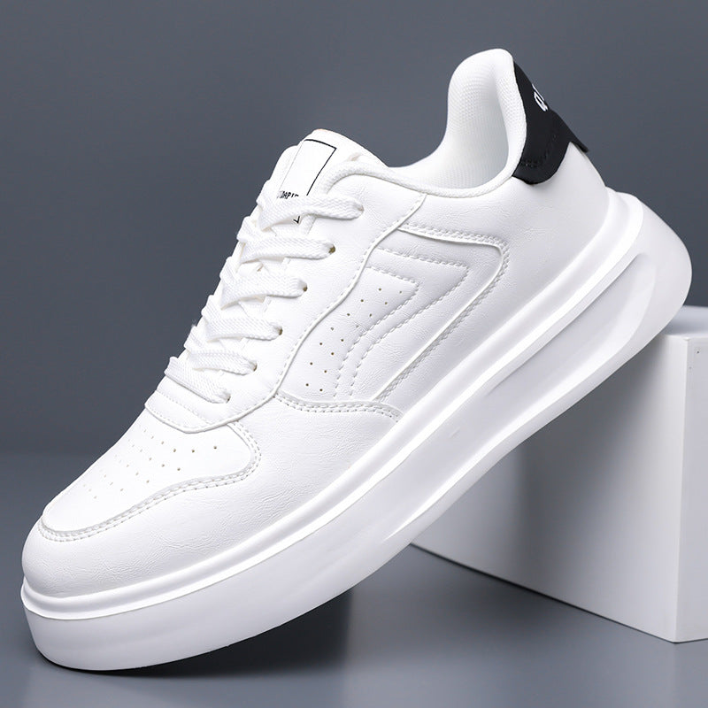 Men's Shoes New Style 2025 Summer Breathable Trendy Niche Versatile Leather Casual Sports Thick-Soled Wear-Resistant Men's Sneakers