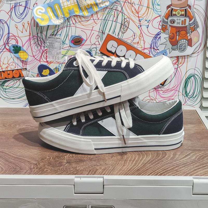 Autumn Retro Couple Sneakers New Breathable Canvas Shoes Men's Trendy Casual Shoes Men's Skateboard Shoes Men's - Clear