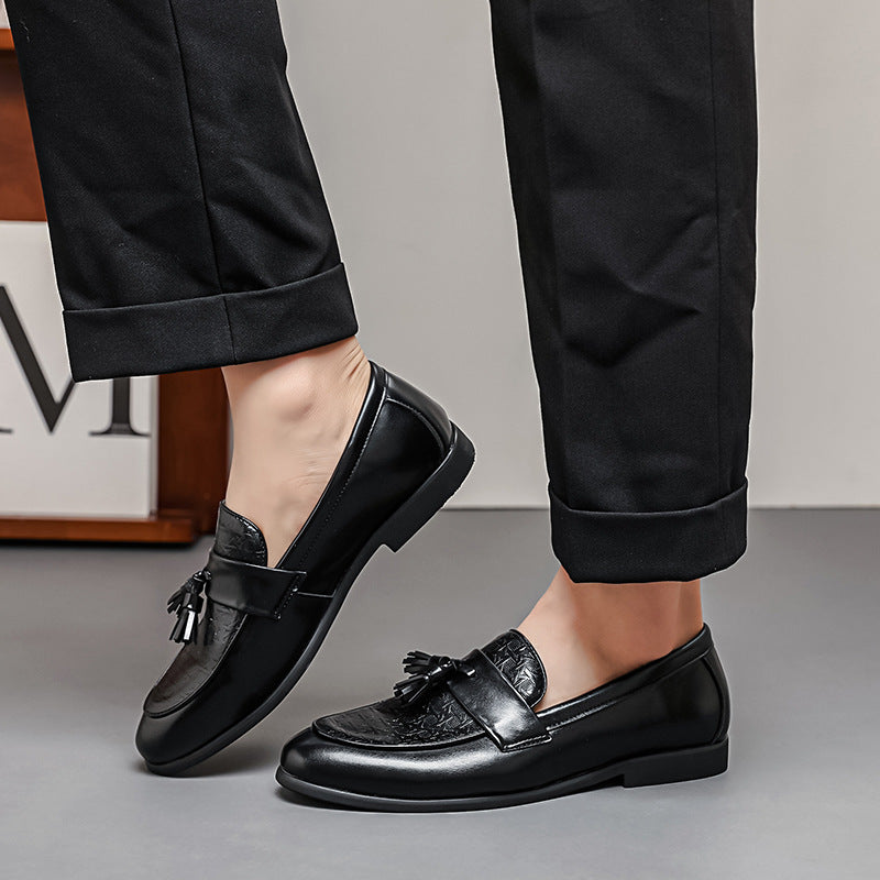 Men's Loafers Cross-border plus size New Style Leather Shoes Fashion British Men's Business Tassel Leather Shoes Slip-on Leather Shoes