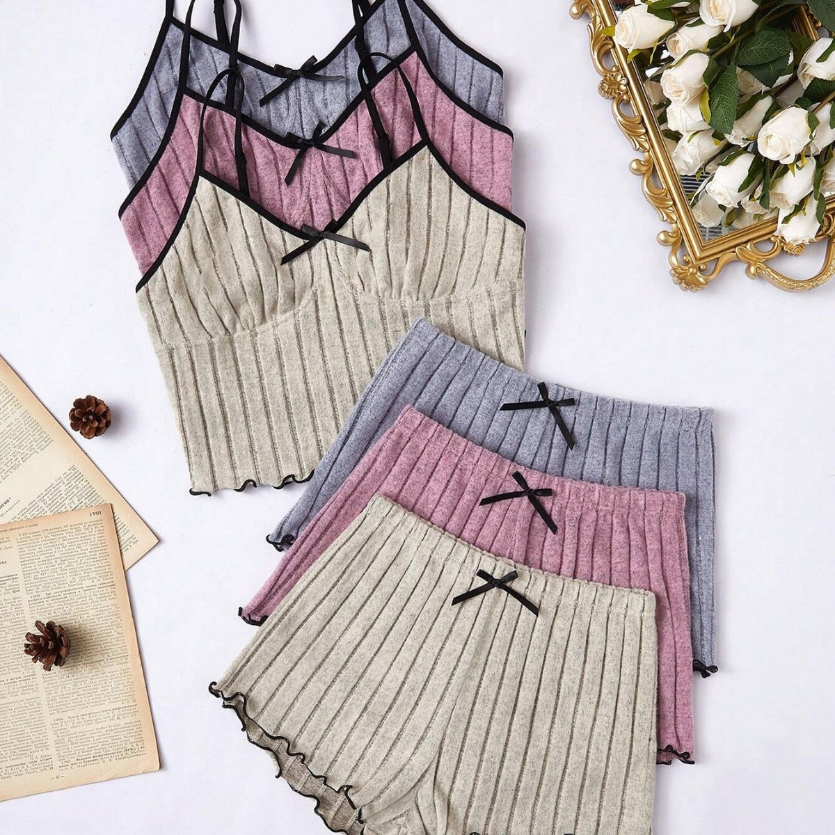 2025 Xiyin Hot-Selling Fashionable Casual Women's Pajamas Set Suspender Tops Shorts Two-Piece Set