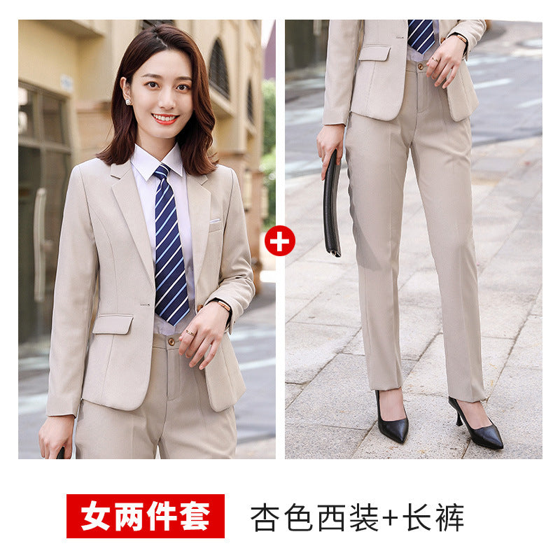 Business Attire for Men and Women, Autumn and Winter Fashionable Slim Business Suits, Women's Four-Piece Vest Formal Suits