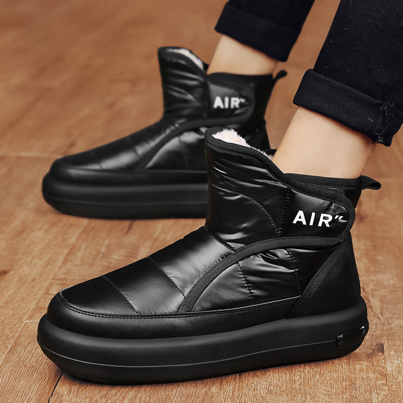 Foreign Trade Slip-on Snow Boots Men's Winter fleece-lined Warm Foot Outdoor Snow Cotton Boots Men's Northeast Cotton Shoes
