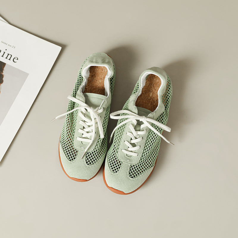 Ballet Shoes for Women, Casual Sports Style, 2026 New Model, Mesh Trainers, Women's Retro Single Shoes