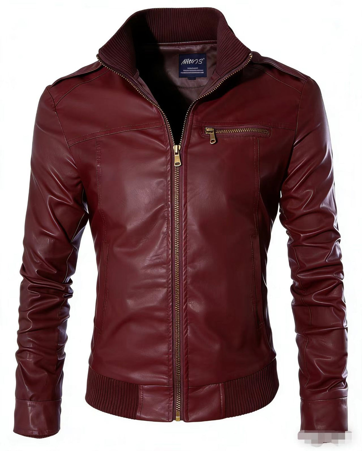 Wholesale Men's Motorcycle Leather Jackets for Foreign Trade, 2023 Spring, Autumn, and Winter New Leather Coats, Korean Style Slim-Fit Men's Leather Jackets