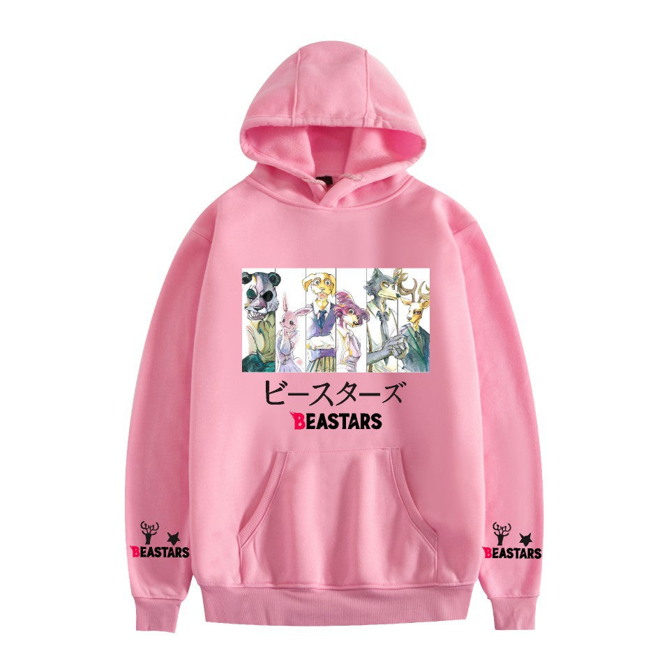 New animal Rhapsody printed hoodie loose casual men's and women's trendy autumn and winter cross-border sweater Hoodies