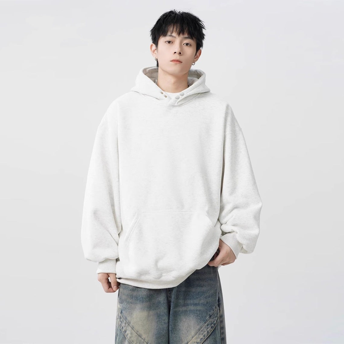 2024 American Heavy Hooded Sweater Men's Autumn Fashion Brand Casual Couple Hoodie High Street All-match Loose Jacket