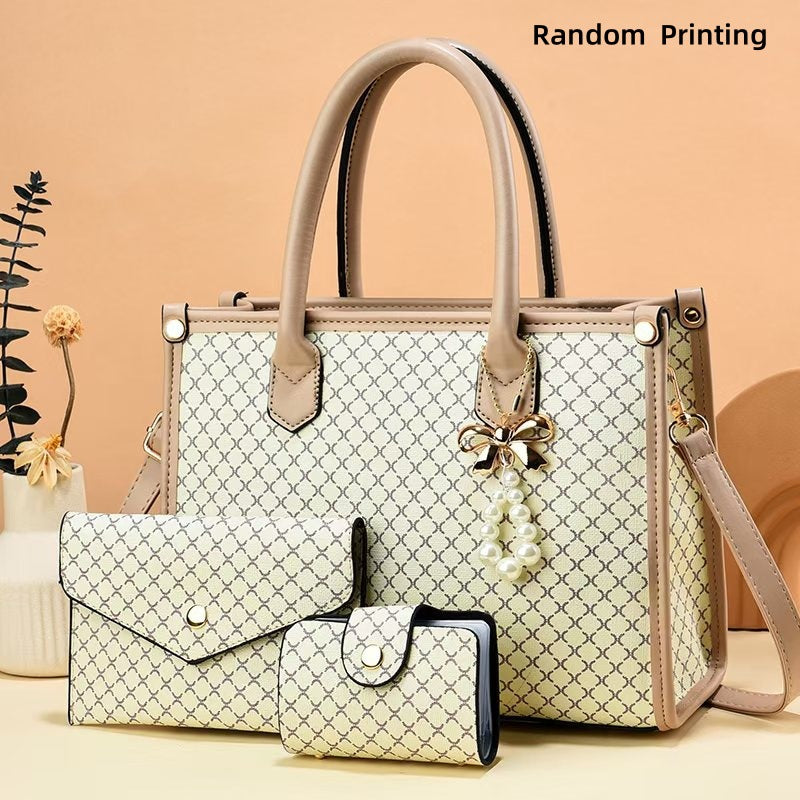 Women's Bag 2025 New Versatile Large-Capacity Handbag High-End Western Style Middle-Aged Mother Bag Women's Shoulder Crossbody Bag