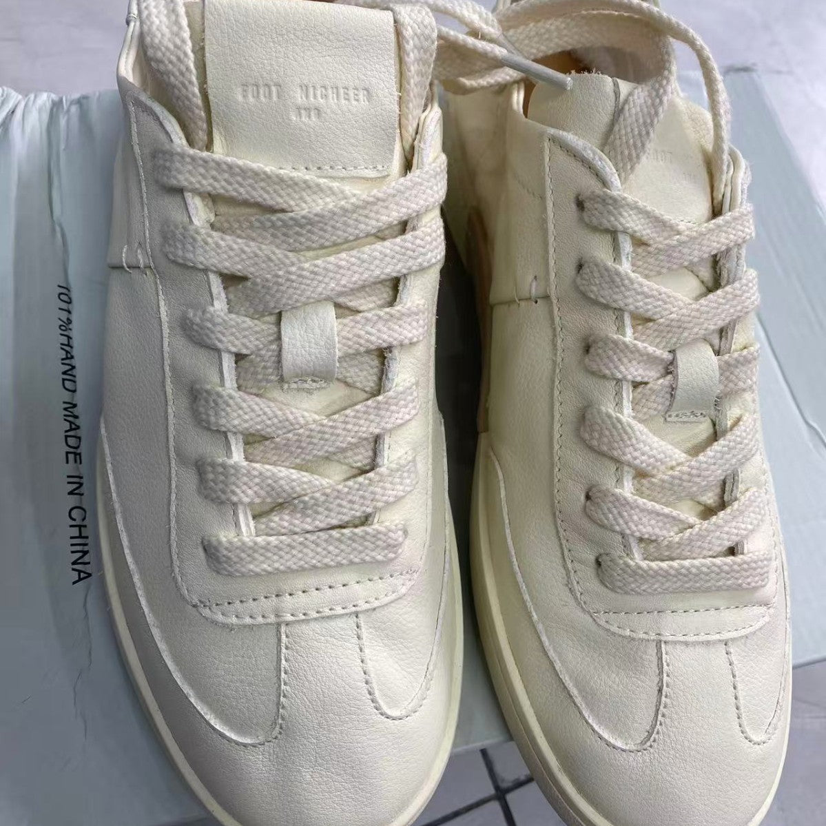 Retro Breathable First-Layer Cowhide Casual Sneakers 2024 Summer New Fashion Versatile White Shoes Men's Low-Top Trendy Shoes