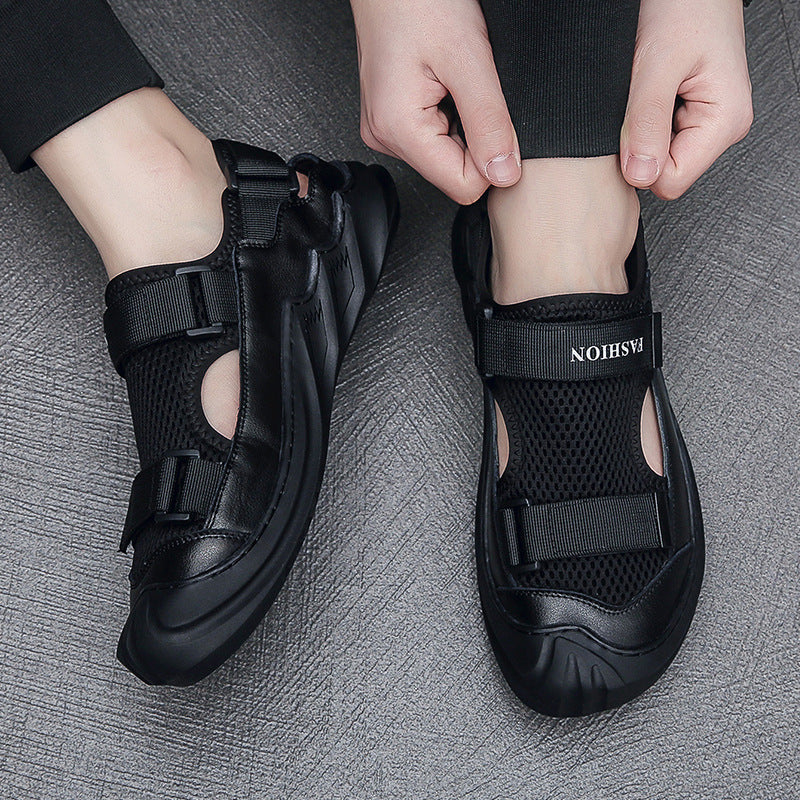 Men's Sandals Soft Sole 2023 Summer New Style Vietnam Roman Beach Shoes Baotou Breathable Outdoor Casual Shoes Trend