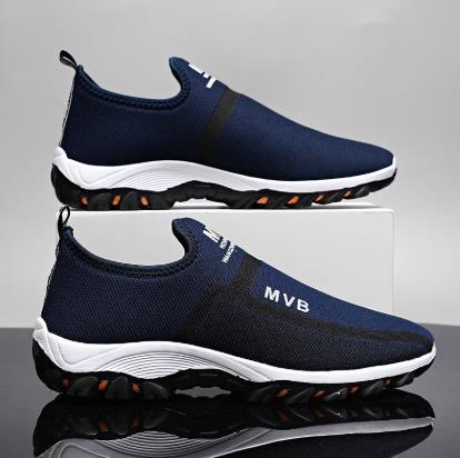 2025 Foreign Trade Wholesale Cross-Border Large Size Spring and Summer Black Casual Shoes Lazy Slip-On Mesh Sports Work Men's Shoes