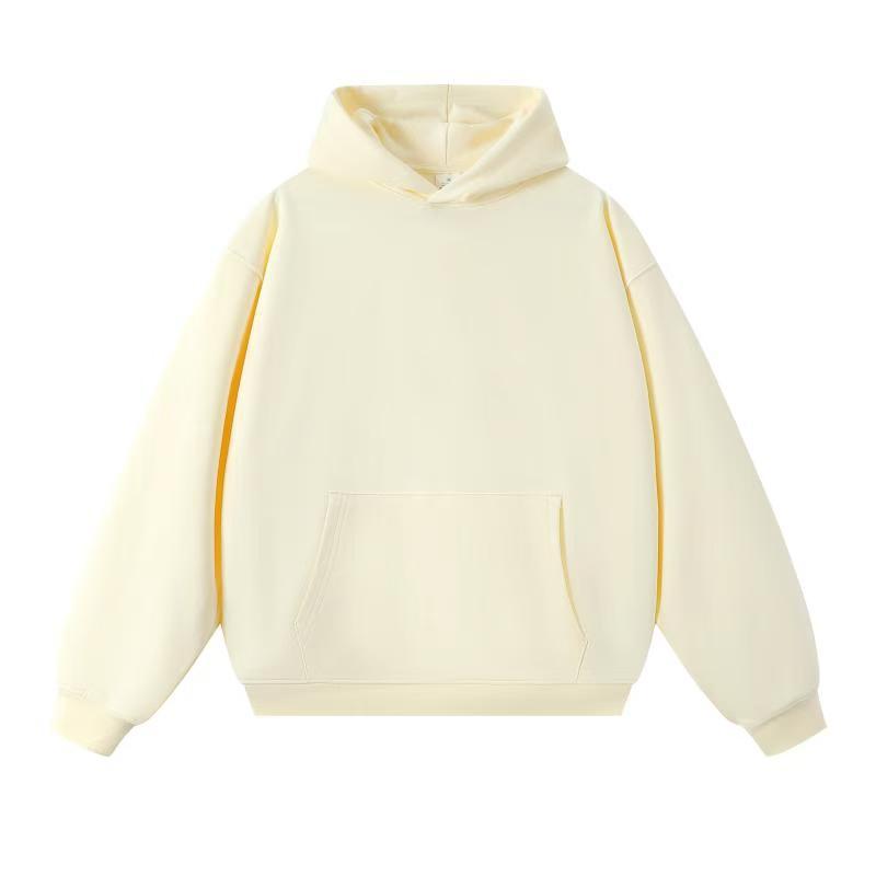 Trendy Brand Heavyweight 400g Terry Crewneck Sweatshirt Couple Pullover Autumn and Winter Thickened Coat Solid Color Loose Unisex Top