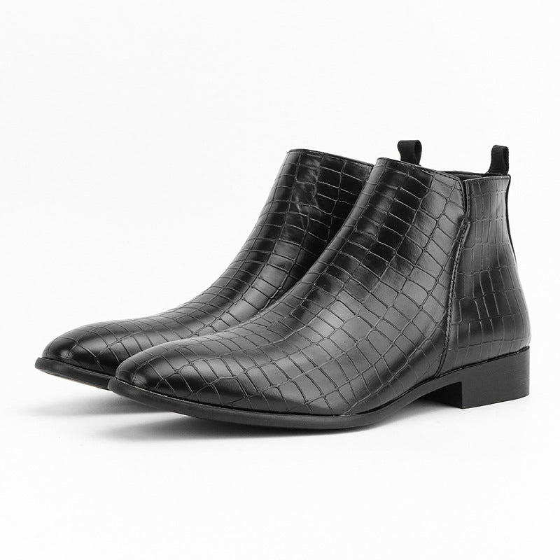 Men's Chelsea Boots Small Square Toe Men's Shoes Personalized All-match Fashion Men's Ankle Boots