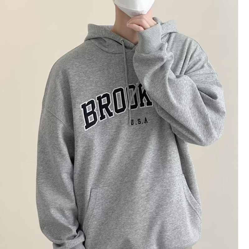 Sweatshirt Men's and Women's Spring and Autumn New American Fashion Brand Trendy Letter Printing Hooded Jacket Casual