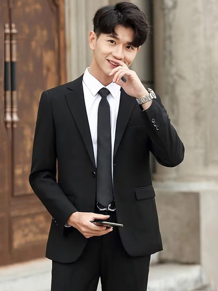 High-End Student Suits, Men's Business Slim Formal Wear, Work Interviews, Professional Suits, Groom's Wedding Dresses