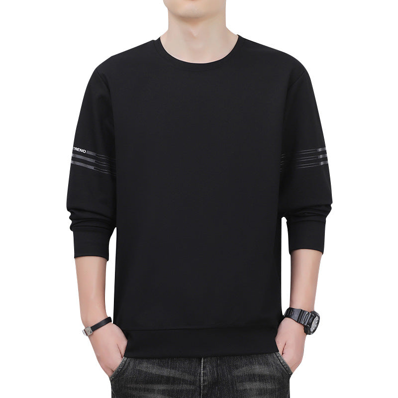 Cross-Border Wholesale Men's Sweatshirts Trendy Brand High-End Spring and Autumn 2025 New American Style Crew Neck Youth Long-Sleeve Boys