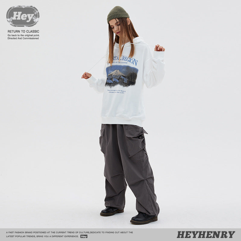 HeyHenry 2022 Autumn New hooded sweater couple wear trendy loose casual hoodie top coat