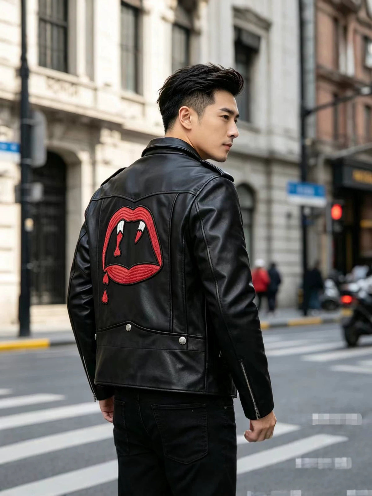 Foreign Trade Wholesale Spring and Autumn New Men's Leather Jackets Korean Style Slim Fit Men's Leather Jackets Large Size Outerwear Leather Jackets Factory Direct Sales