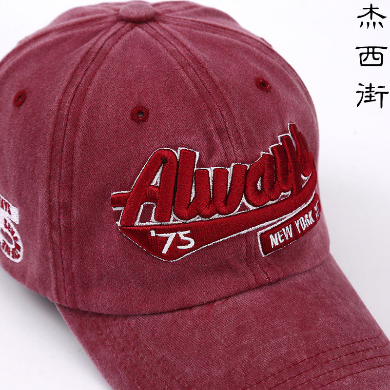 Men's and Women's Hats Retro Baseball Caps Korean Style Washed Denim Dressed Caps Spring and Autumn Casual Sunshade Caps Trendy Men's