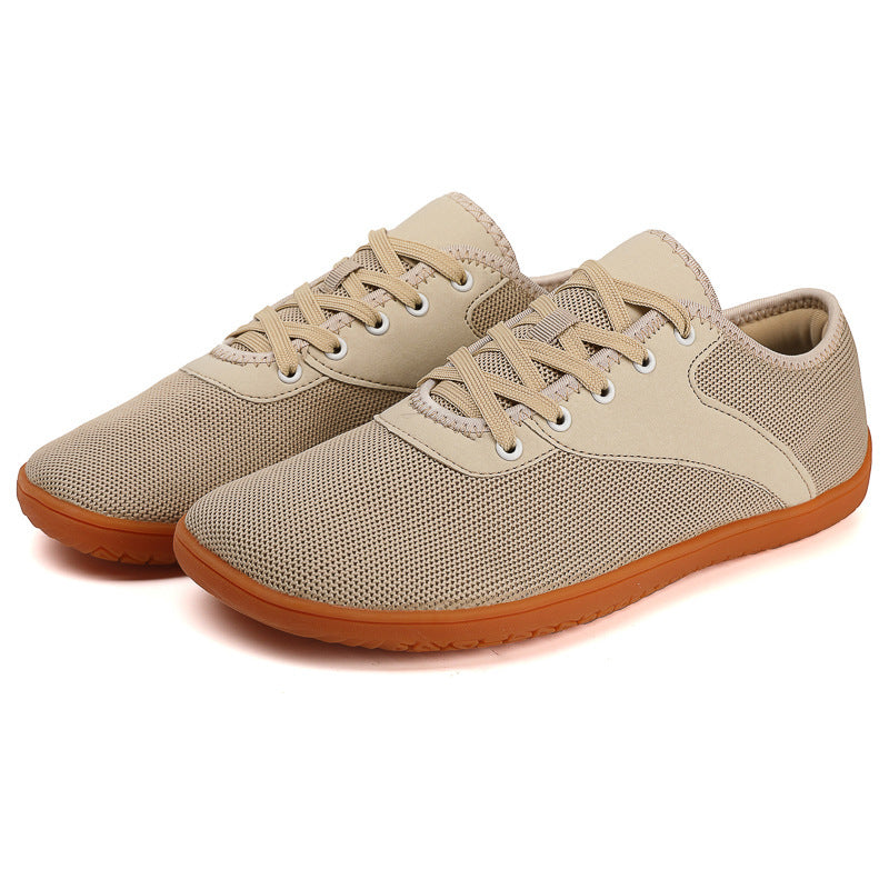 Factory Outlet Flying Woven Wide Shoe Last Barefoot Shoes Soft Sole Non-slip Indoor Fitness Shoes Couple Flat Foot Sports Casual Shoes
