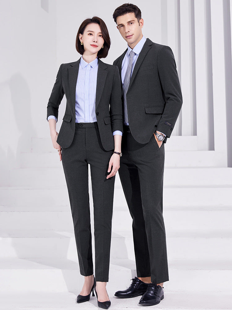 Men's and women's high-end business suit suit civil servant interview formal suit teacher business wear overalls customization