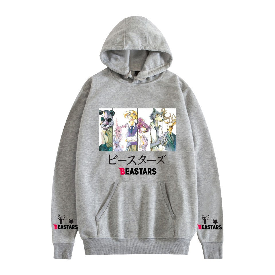 New animal Rhapsody printed hoodie loose casual men's and women's trendy autumn and winter cross-border sweater Hoodies